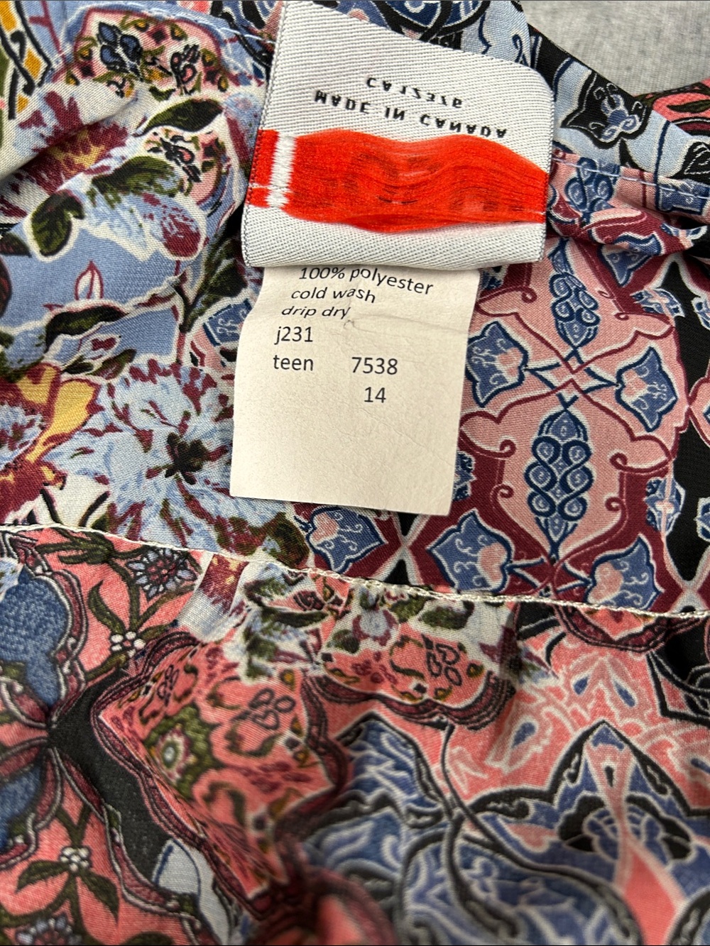 Posh Multicolor Floral Patchwork Ruffle-Collar Blouse - Picture 15 of 15